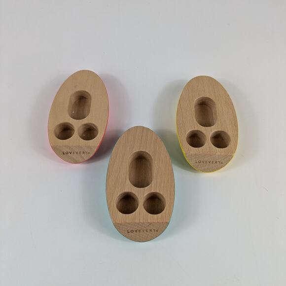 Lovevery Pattern Match Boats Replacement Boats Red Yellow Blue Wood Toys - Picture 3 of 4